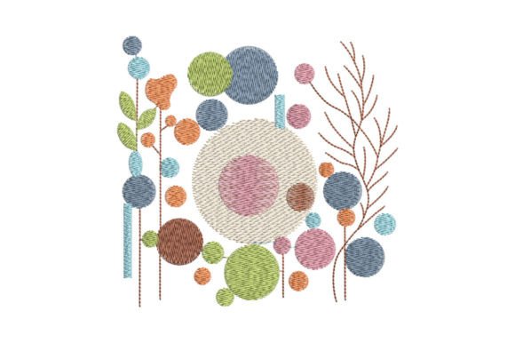 Abstract Circles Embroidery Design