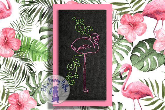 Finnigan Flamingo Embroidery