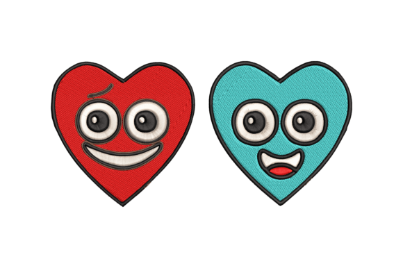 Funny Hearts Embroidery