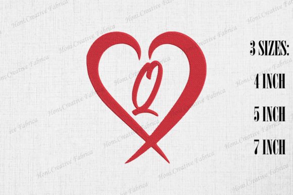 Letter Q with Heart Valentine's Day